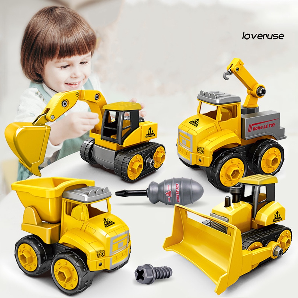 Đồ Chơi Lắp Ráp Phương Tiện Giao Thông Bằng Nhựa Cho Bé