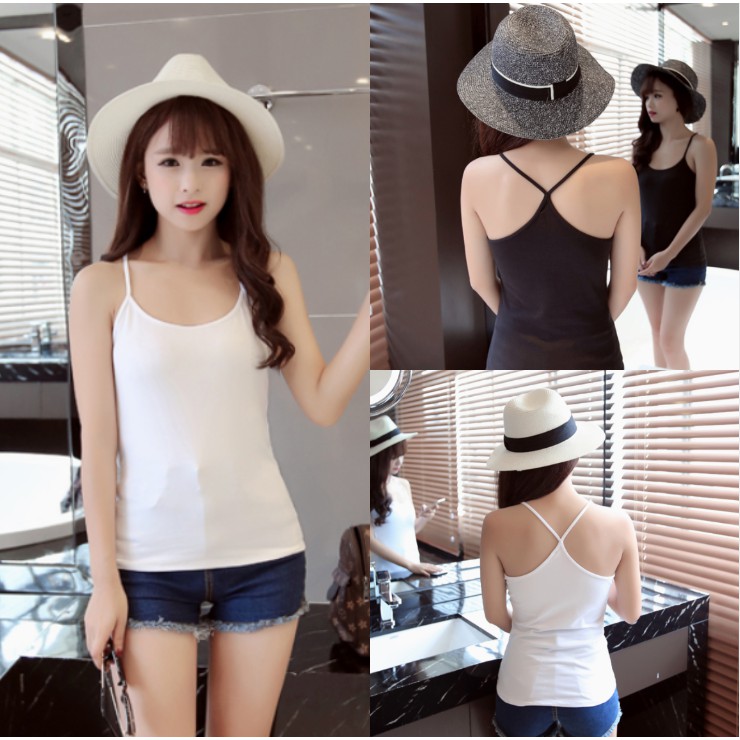 Áo Tank Top Thiết Kế Đơn Giản Xinh Xắn Cho Nữ