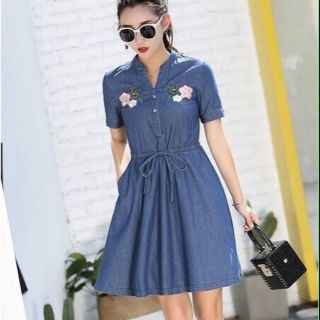 Dam jean theu hoa cot day xinh iu