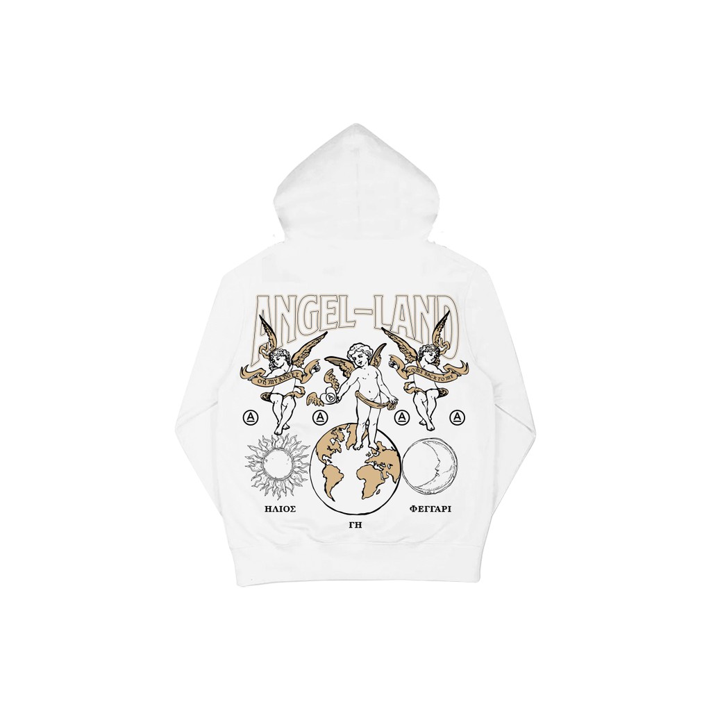Áo Hoodie Angel-Land Earth Sun& moon-white chính hãng | BigBuy360 - bigbuy360.vn