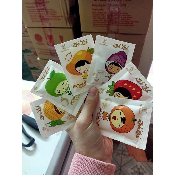 500g Kẹo thạch zai zai Đức Hạnh, mix trái cây nhiều vị thơm ngon