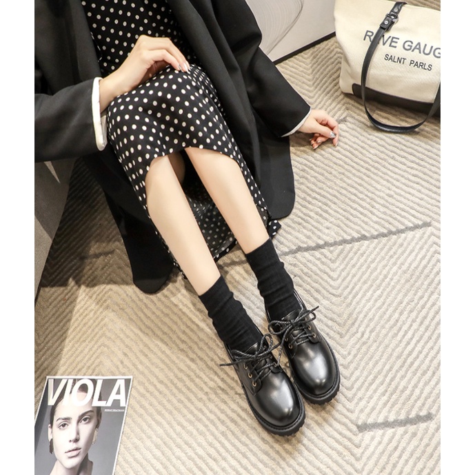 Giày Oxford Nữ LOLITA Dế Bánh Mì Đế Cao 5 Phân Phong Cách Nhật Bản