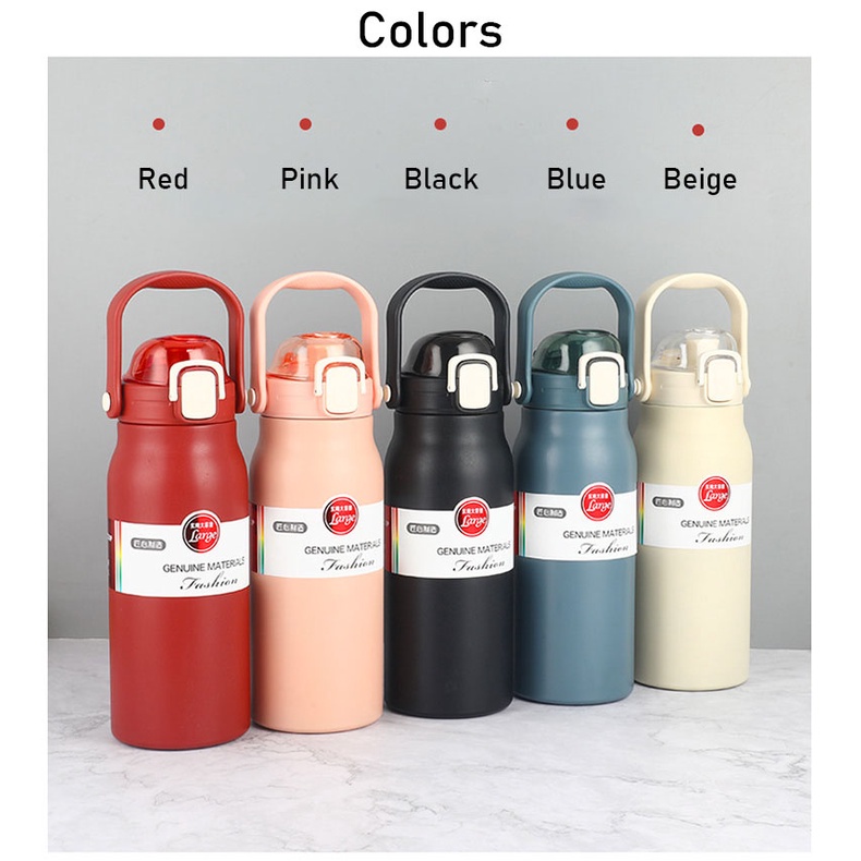 Bình Nước Giữ Nhiệt Bằng Thép Không Gỉ 304 Thiết Kế Cỡ Lớn Tiện Dụng Cho Nam Và Nữ