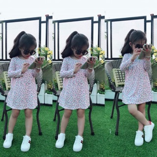 Váy place cho bé vải xuất dư xịn nhé