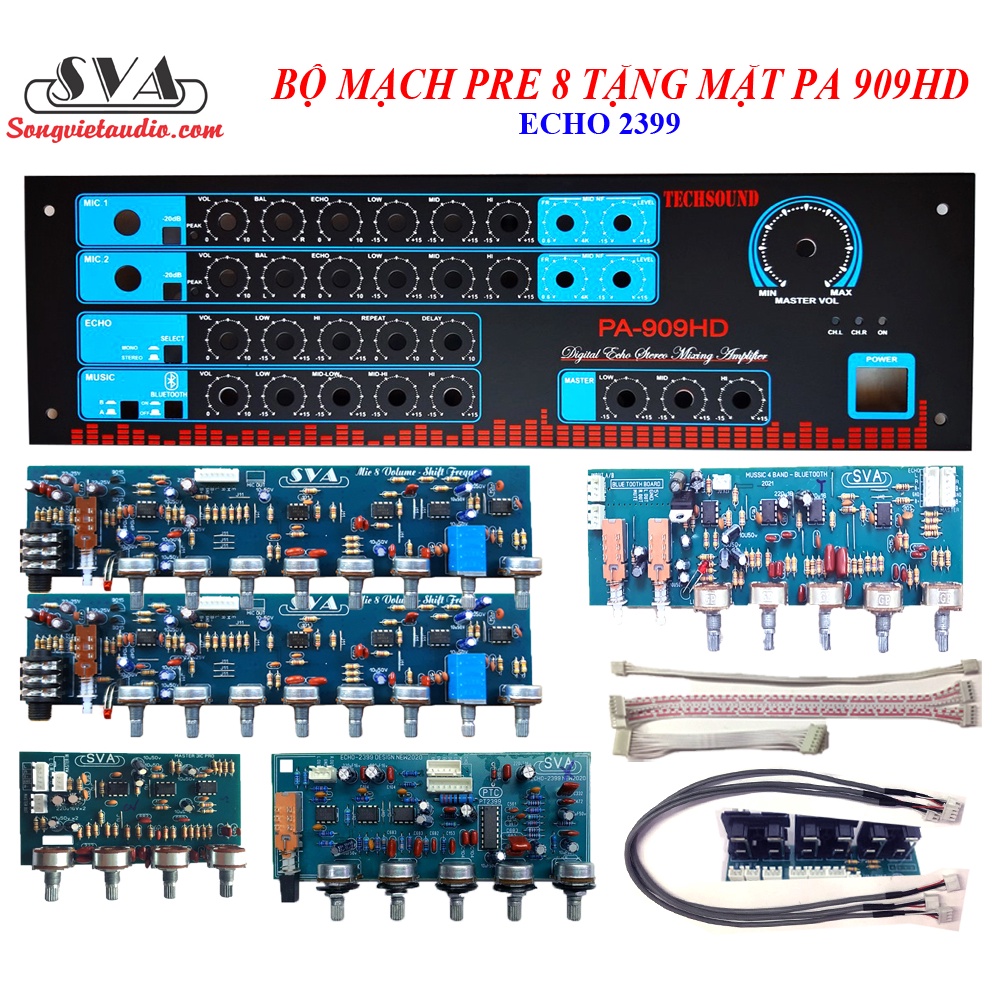 BỘ MẠCH AMPLI PRE MIC 8 VOLUME TẶNG MẶT