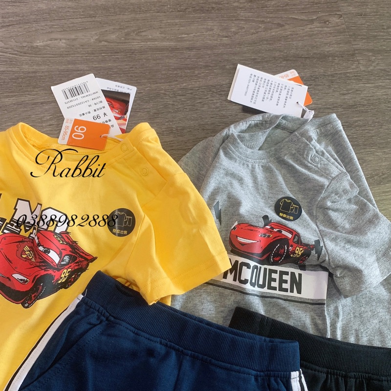 Bộ Disney hoạ tiết ô tô-HÀNG SALE KO ĐỔI TRẢ