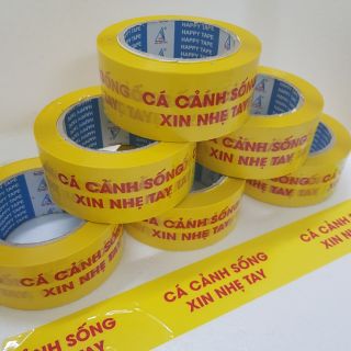 Băng keo niêm phong "Cá cảnh sống -xin nhẹ tay"