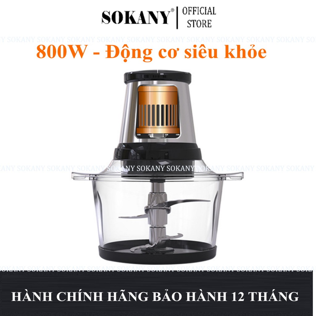 [Mã 155ELSALE giảm 7% đơn 300K] MÁY XAY THỊT ĐA NĂNG SOKANY 2L cao cấp chính hãng bảo hành 12 tháng