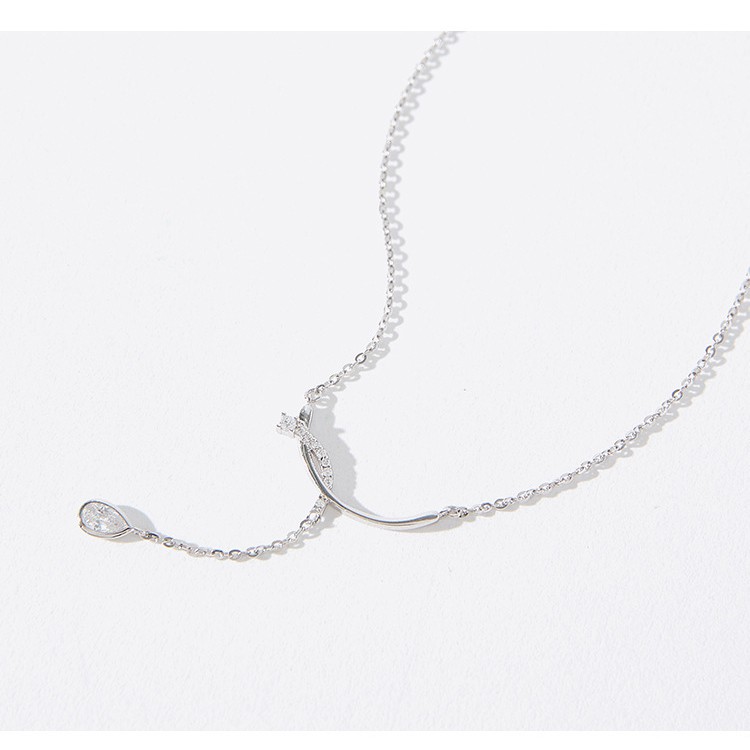 Vòng cổ mạ bạc 925 dây chuyền nữ cao cấp sang trọng thanh mảnh nhẹ nhàng trang sức CINLA DC007