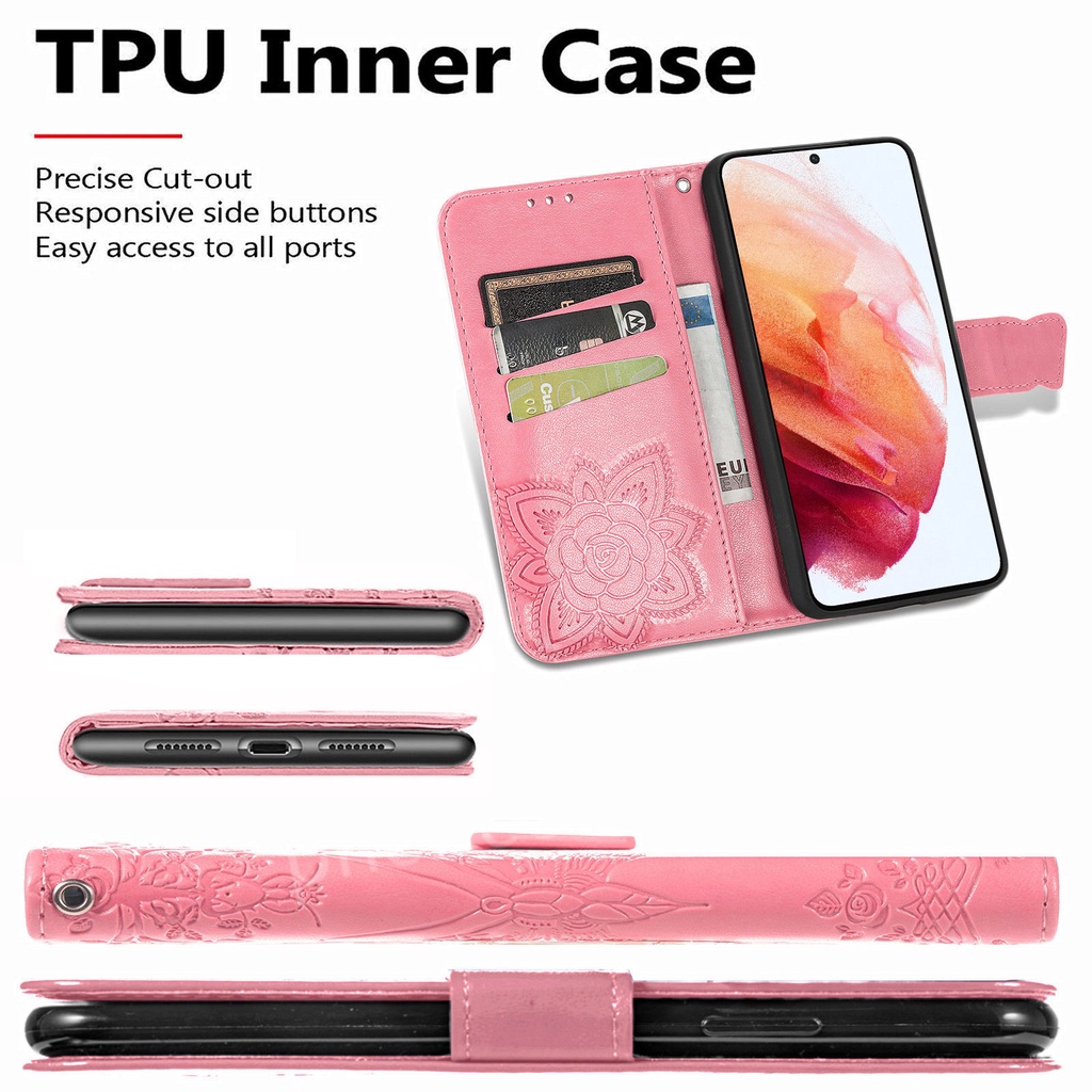 Ốp điện thoại da gập chống sốc dành cho Samsung Galaxy S21 FE 5G Plus Ultra