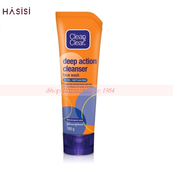 Sữa Rửa Mặt Kiểm Soát Nhờn CLEAN & CLEAR DEEP ACTION CLEANSER 100g