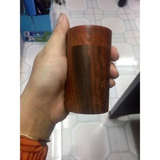 Lọ tăm trụ tròn gỗ trắc