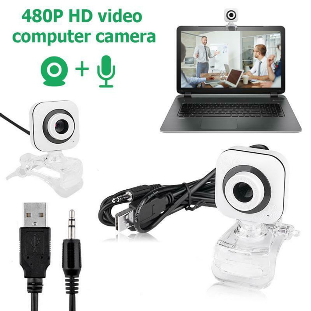 Webcam kẹp độ phân giải 50 mega pixel có micro dùng trò chuyện online tiện dụng MC