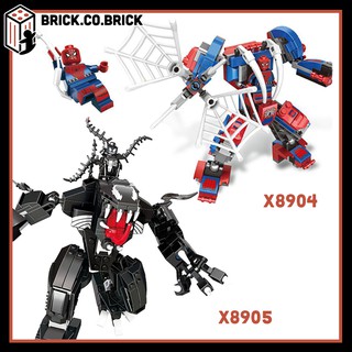 Xinh 8904 8905 - mô hình lắp ráp robot nhân vật venom và spider man người nhện