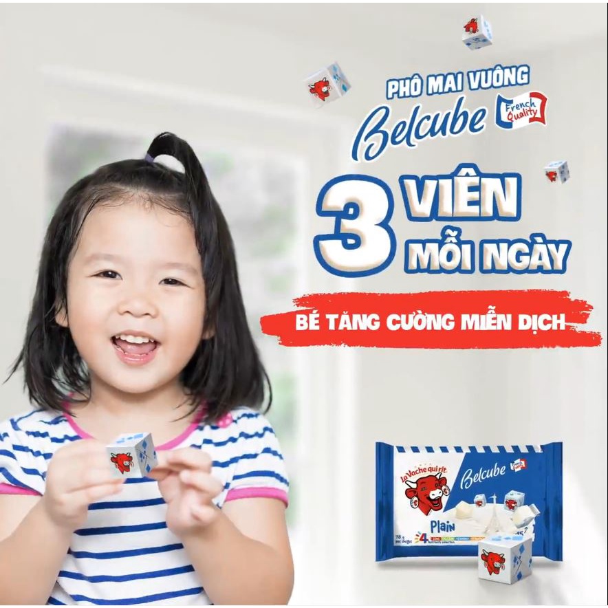 COMBO 10 GÓI LỚN TẶNG 1 HỘP 8 MIẾNG - Phô mai vuông Belcube vị truyền thống
