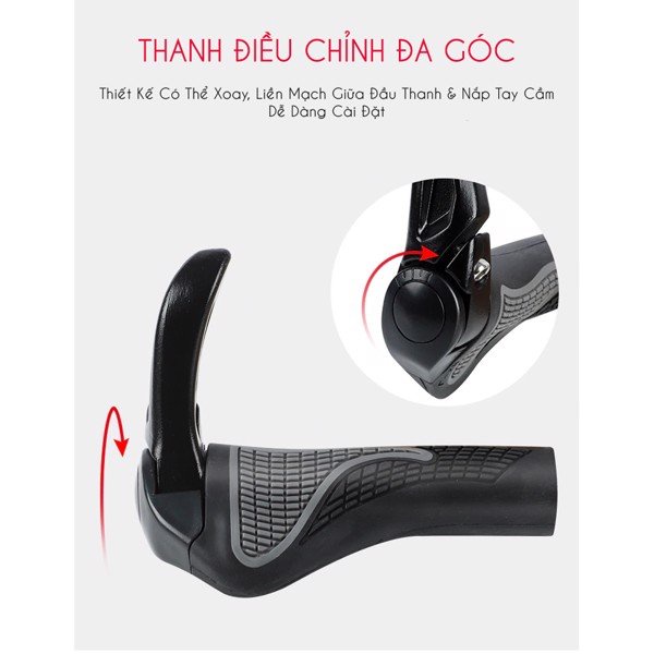 Tay Nắm Xe Đạp - Bọc Tay Nắm Xe Đạp Thể Thao MTB Cao Su Chống Trơn Trượt