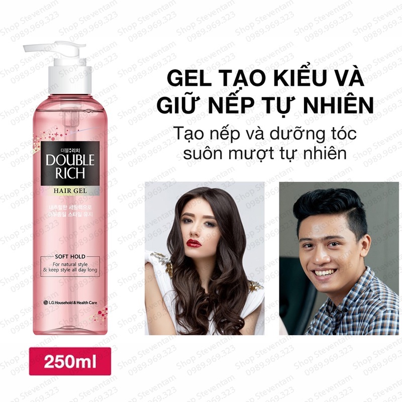 Gel tạo kiểu tóc Double Rich 250ml