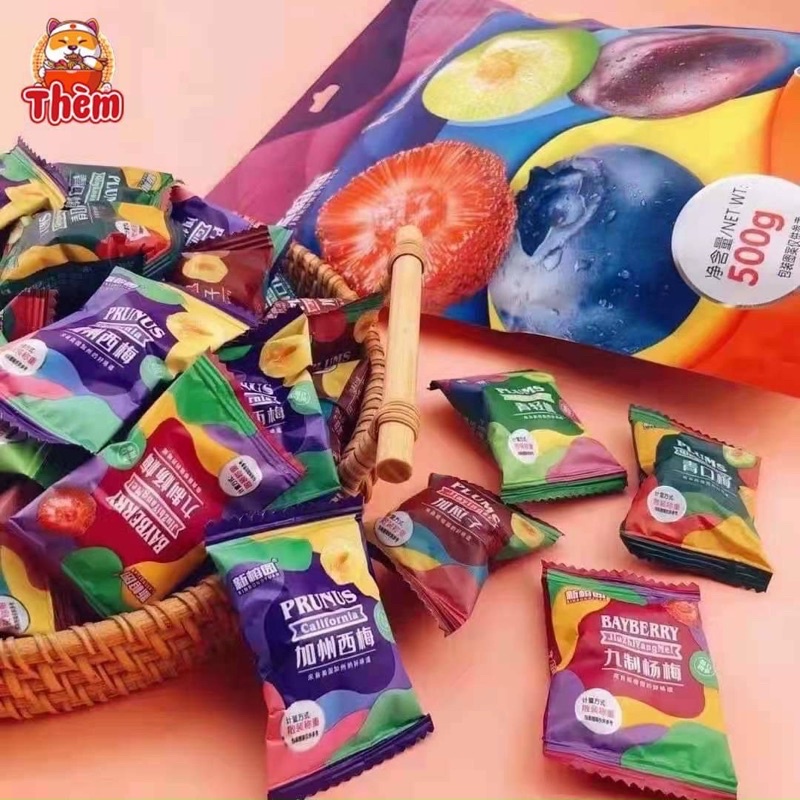 GÓI 500gr Ô MAI HOA QUẢ PLUMS MIX 6 VỊ