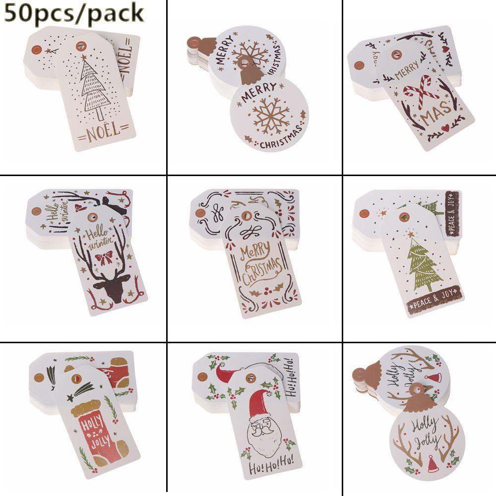 MUVAKO Set 50 Nhãn Treo Trang Trí Cây Thông Noel Mới