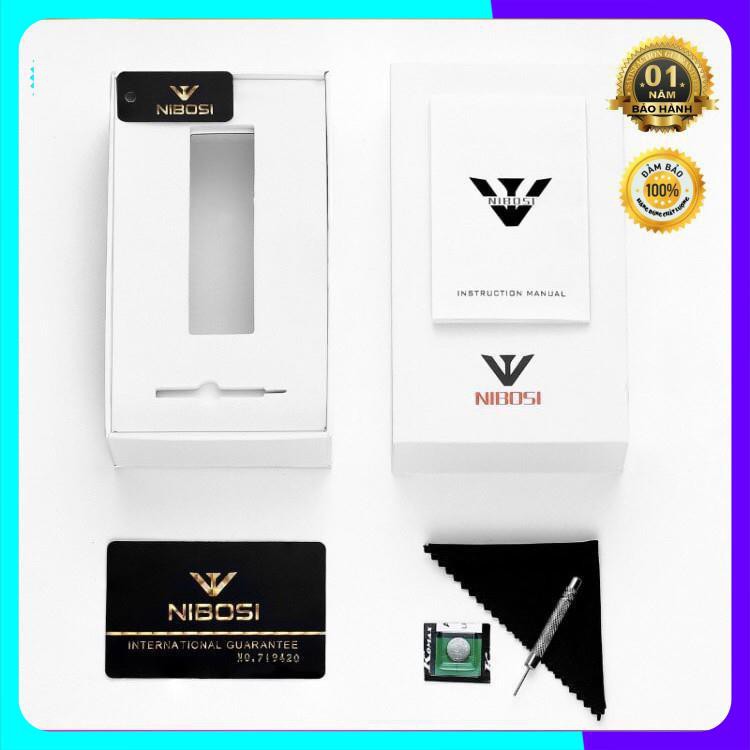 [SIÊU GIẢM GIÁ] ĐỒNG HỒ NAM DÂY LƯỚI HIỆU NIBOSI CHÍNH HÃNG FULL BOX CHẠY ĐỦ 6 KIM LỊCH NGÀY VÀ THỨ | BigBuy360 - bigbuy360.vn