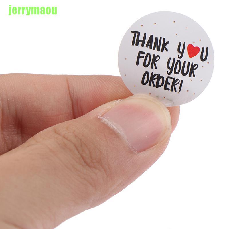 Cuộn 500 Nhãn Dán Màu Trắng 1inch In Chữ thank you Độc Đáo Trang Trí Phong Bì Đám Cưới