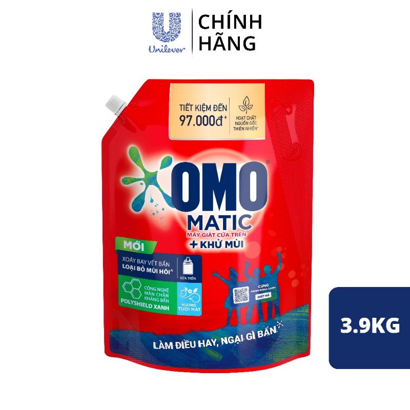 Nước giặt Omo khử mùi 3.9kg