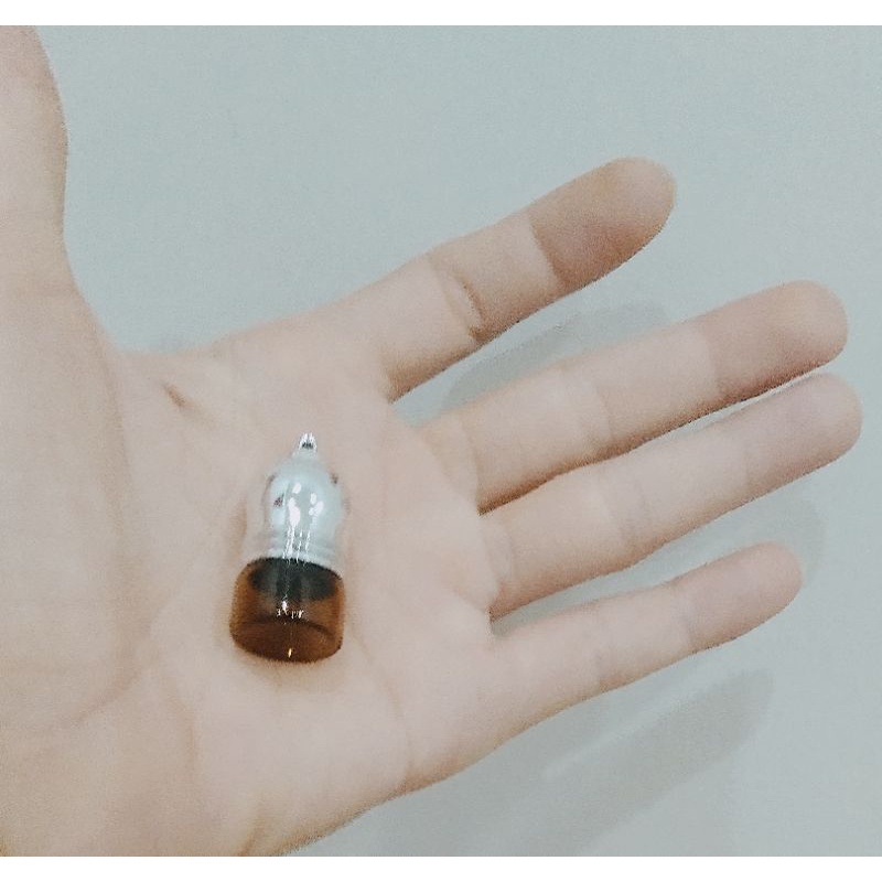 Lọ nâu 1ml bi lăn hi nóc kim loại,Nấp có lổ treo móc khóa,dùng đựng tinh dầu dubai mẫu thử đẹp dễ thương sang trọng