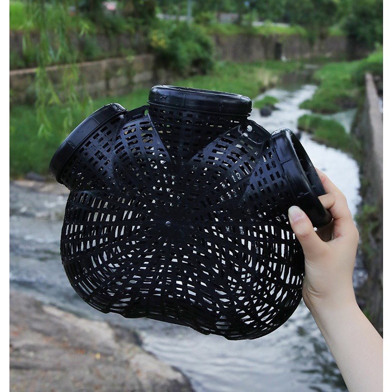 Dụng Cụ Bắt Lươn, Bẫy Bắt Cá, Cua, Trạch 3 Lỗ Hiệu Quả, Làm Bằng Nhựa PVC Đàn Hồi, Lắp Ghép Dễ Dàng