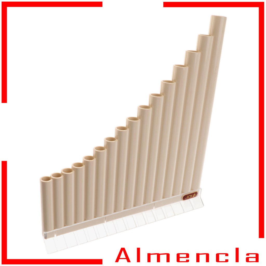 [ALMENCLA] Pan Flute 16 Pipes Woodwind Instrument C Tone Flauta Xiao for Beginner Gift