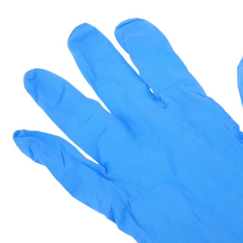 Set 100 Găng Tay Nitrile Màu Xanh Navy Chống Nước Dùng Một Lần An Toàn