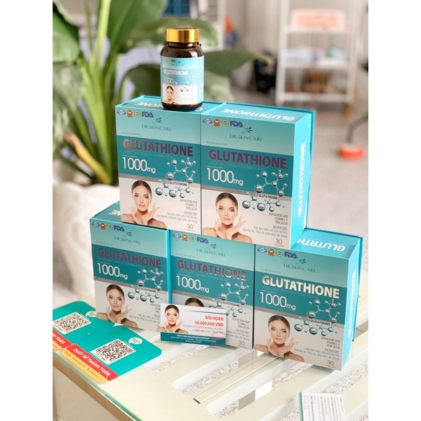 Viên uống collagen glutathione 1000mg trắng da