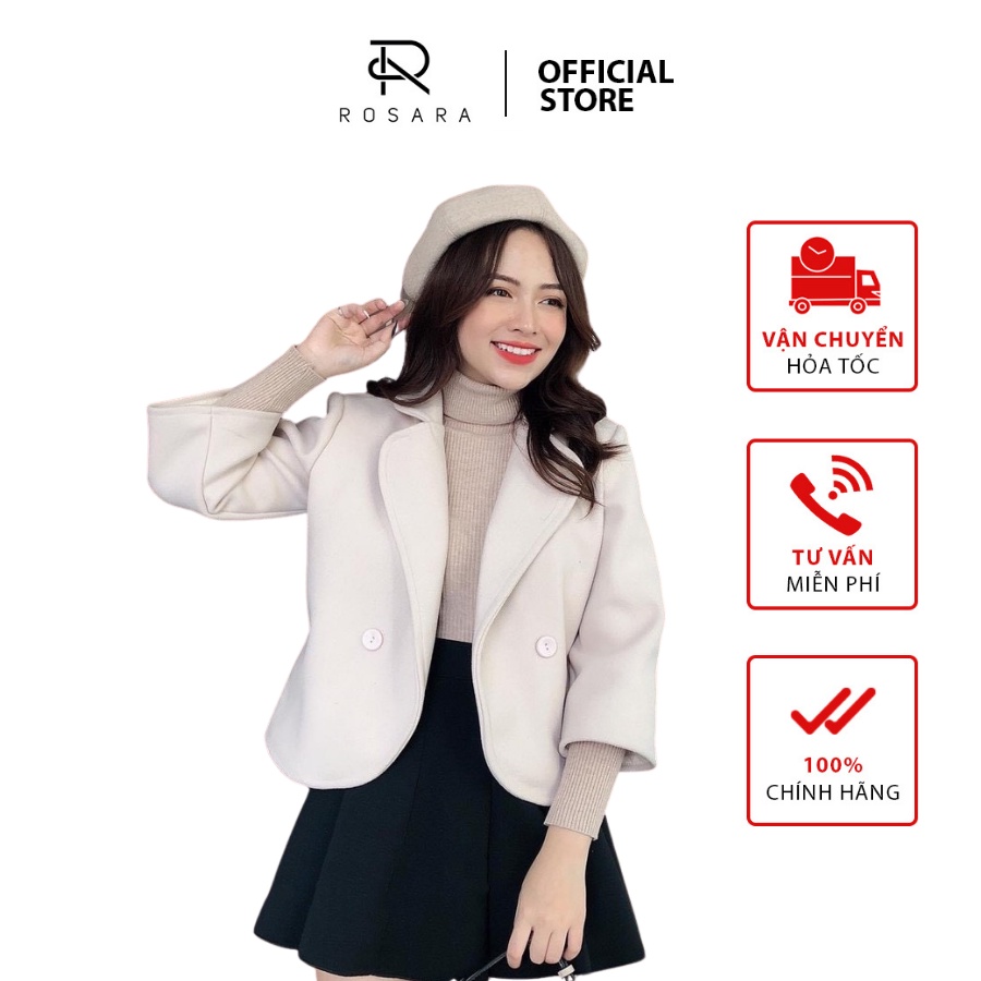 Áo dạ dáng ngắn thời trang nữ Rosara KH29
