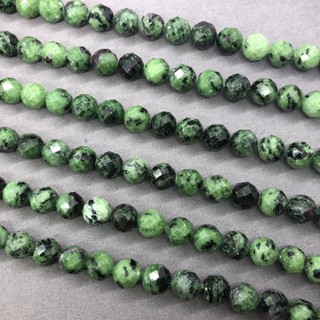 Rubyzoisite Hạt 6-10mm Mặt Đá Tự Nhiên Cắt Đá Quý Hình Học DIY Cho Trang Sức