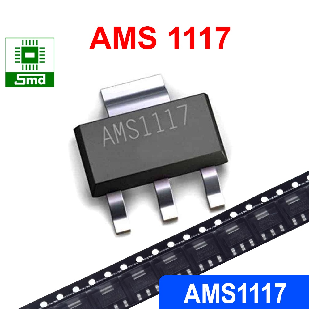 IC AMS1117 SOT223 SOT89 nguồn ổn áp LM1117 3V3  AMS1117-5V 1.2 1.5 1.8 2.5 3.3 5.0V ADJ 1A loại dán linh kiện điện tử