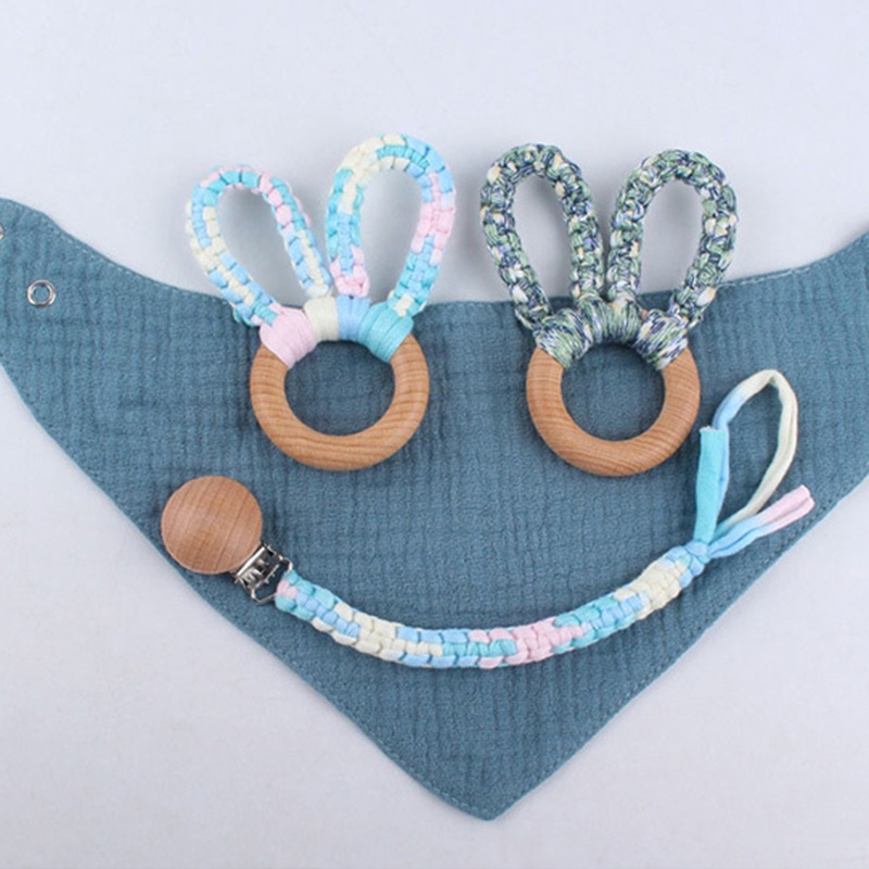 Some Đồ Chơi Vòng Đeo Tay Lục Lạc Hình Tai Thỏ Đan Len Thủ Công DIY Có Chuông Thông Minh Làm Quà Tặng Cho Bé Sơ Sinh