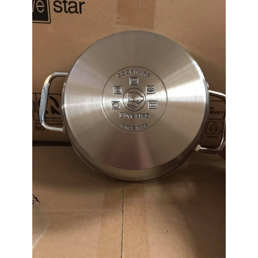 NỒI INOX 3 ĐÁY 16CM FIVESTAR NẮP INOX