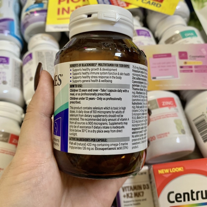Viên uống Vitamin Tổng Hợp Cho Bé Trai/Gái - Multivitamin Teen Boy/Girl Blackmores Úc (60 viên)
