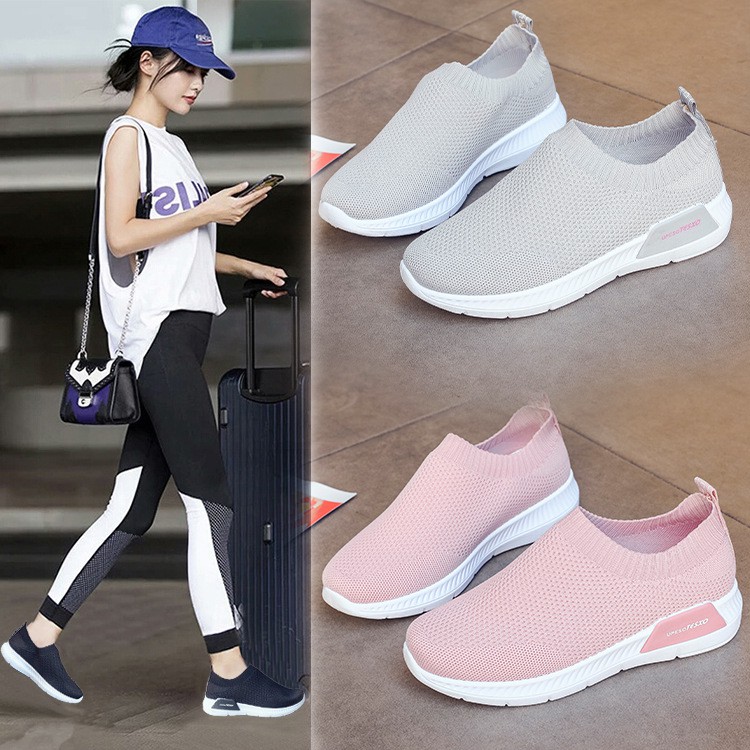 Giày Slipon nữ dệt trơn MWC NUSL- 1566