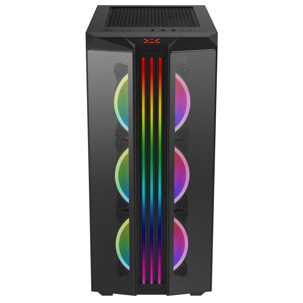 Vỏ case máy tính Xigmatek TripleX | 3 Dải Led RGB |Kính cường lực | Hỗ trợ lắp main ATX