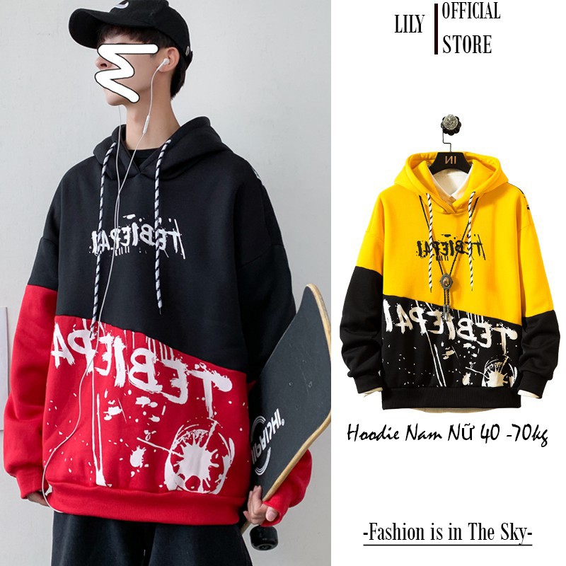 Áo khoác nỉ Hoodie KN22 trần bông cao cấp phối 2 màu, form unisex cho nam và nữ trẻ trung | BigBuy360 - bigbuy360.vn