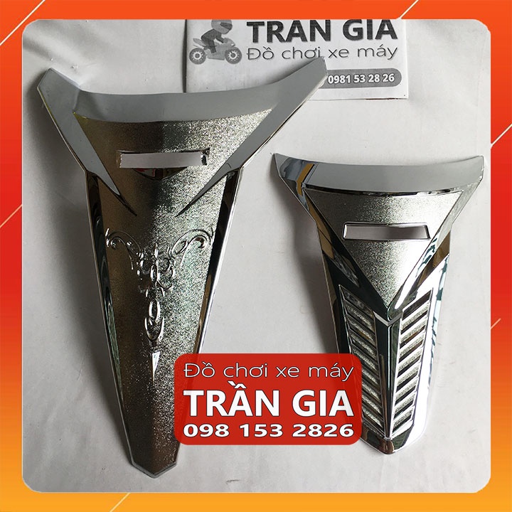 Ốp mặt nạ xe AB airblade 2013-2014-2015 xi inox crom phụ kiện trang trí air blade