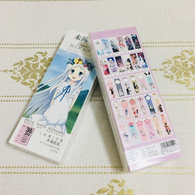 Bookmark anime 36 tấm khác nhau , đánh dấu trang anime