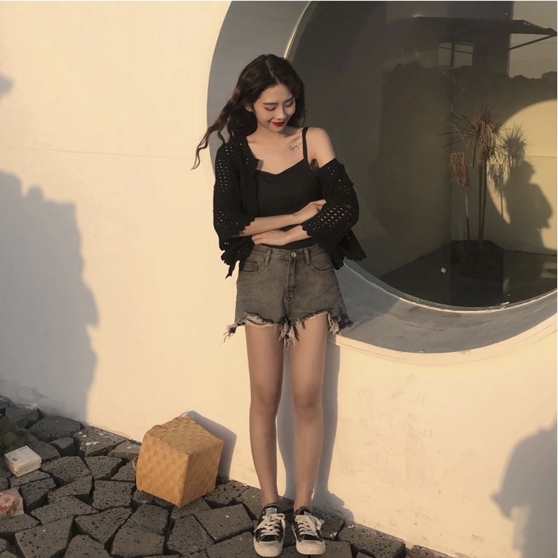 Áo khoác cardigan tay lỡ 3/4 kiểu lưới thời trang dành cho nữ