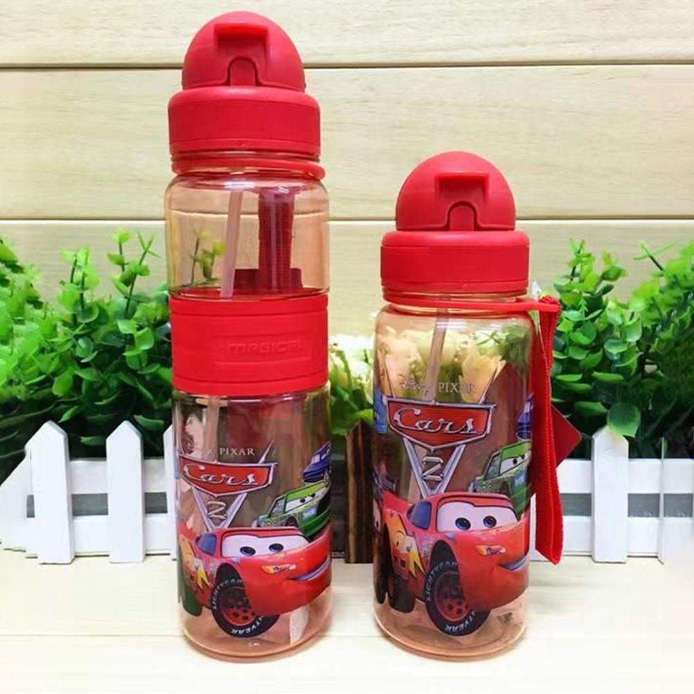 ღ 350/500Ml Trẻ Em Nước Có Ống Hút Cốc Mickey Avengers Người Nhện Cho Bé Mẫu Giáo Trường Tiểu Học học Sinh Bình Sữa