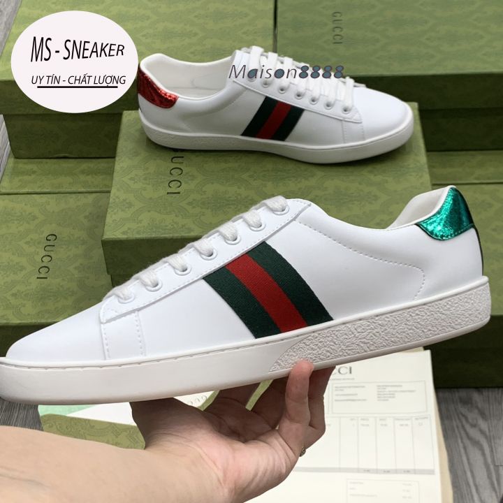 Giày thể thao GUCCI Ong, giày gucci 3 vạch mới full size 36-43 full phụ kiện/MS Sneaker