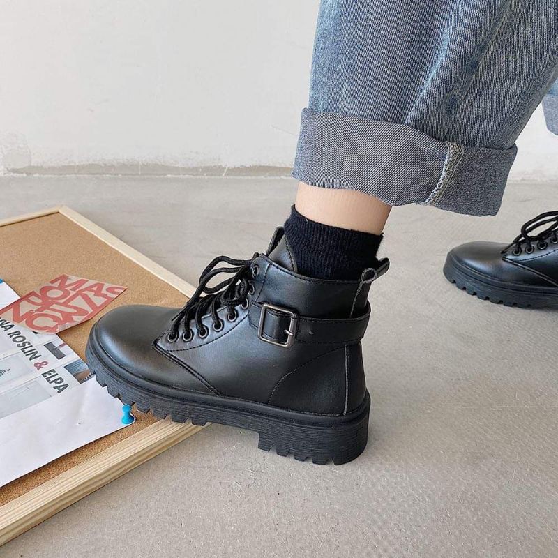 [ Sẵn sz 36 ] Boots Ulzzang chiến binh phiên bản mới nhất dành cho mùa thu đông, hàng quảng châu loại đẹp | BigBuy360 - bigbuy360.vn