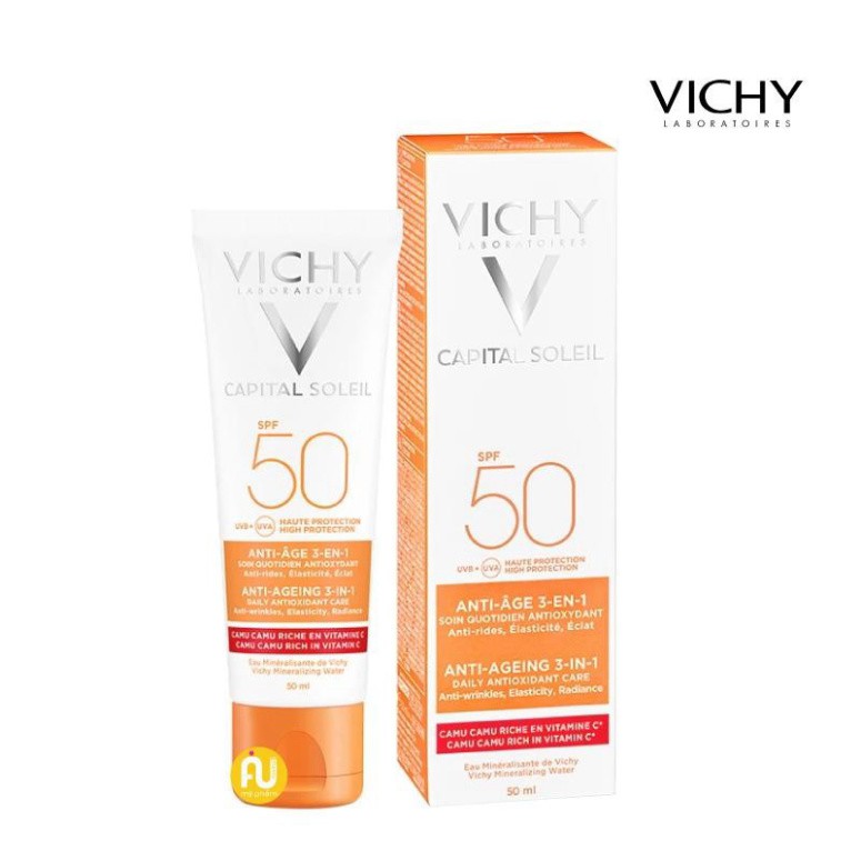 [CHÍNH HÃNG] Kem chống nắng chống lão hóa Vichy Ideal Soleil Anti-Age SPF50+ 50ml