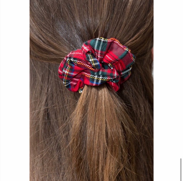 [ hình thật ] cột tóc vải scrunchies hot trend màu họa tiết