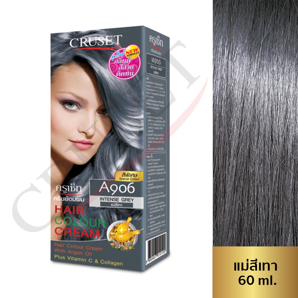 Thuốc nhuộm tóc màu xu hướng đặc biệt chứa thành phần dưỡng tóc Cruset Hair Colour Cream 60ml - Thái Lan