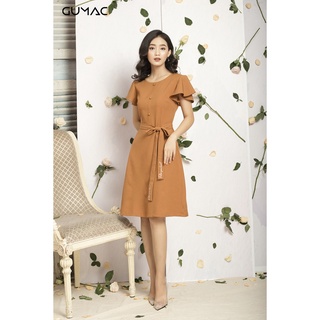 Đầm nữ thêu dây eo GUMAC MS12093_NAU